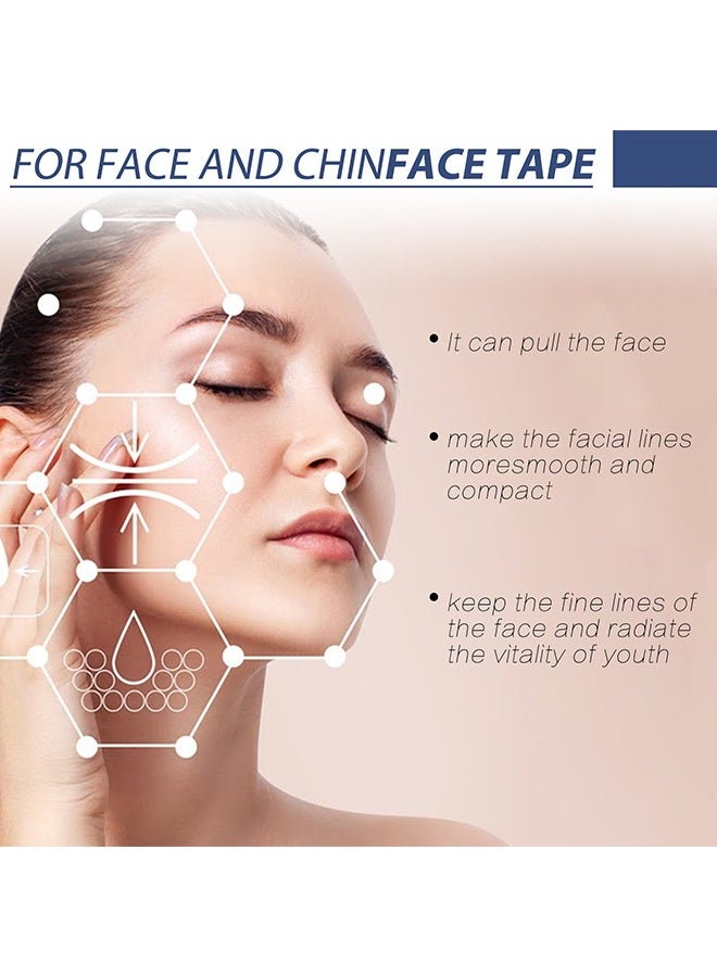 إيلهو شريط للوجه، شرائط مرنة جدًا مضادة للتجاعيد، شرائط رفع الوجه غير مرئية لشد الذقن المزدوج والتجاعيد الوجهية، رقع رفع للرقبة والعين بشكل حرف V مقاومة للماء، 60 قطعة - Image 5